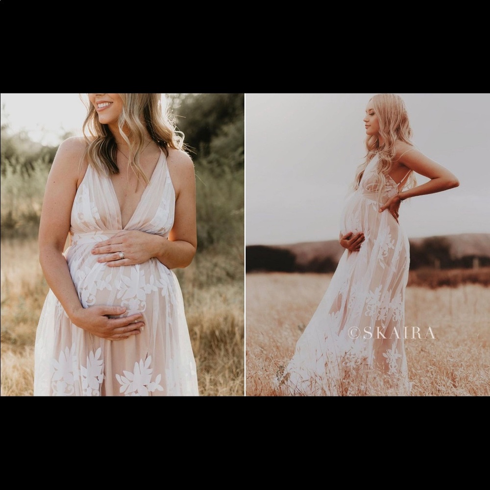 Maternity boho dress nwt large